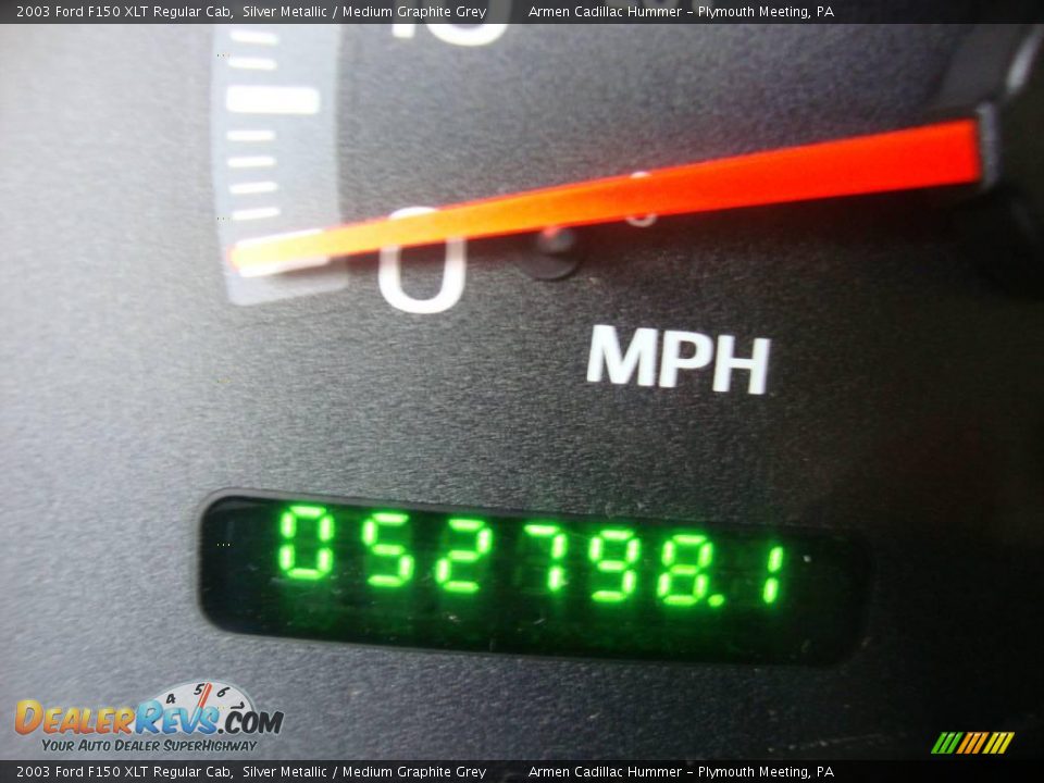 2003 Ford F150 XLT Regular Cab Silver Metallic / Medium Graphite Grey Photo #33
