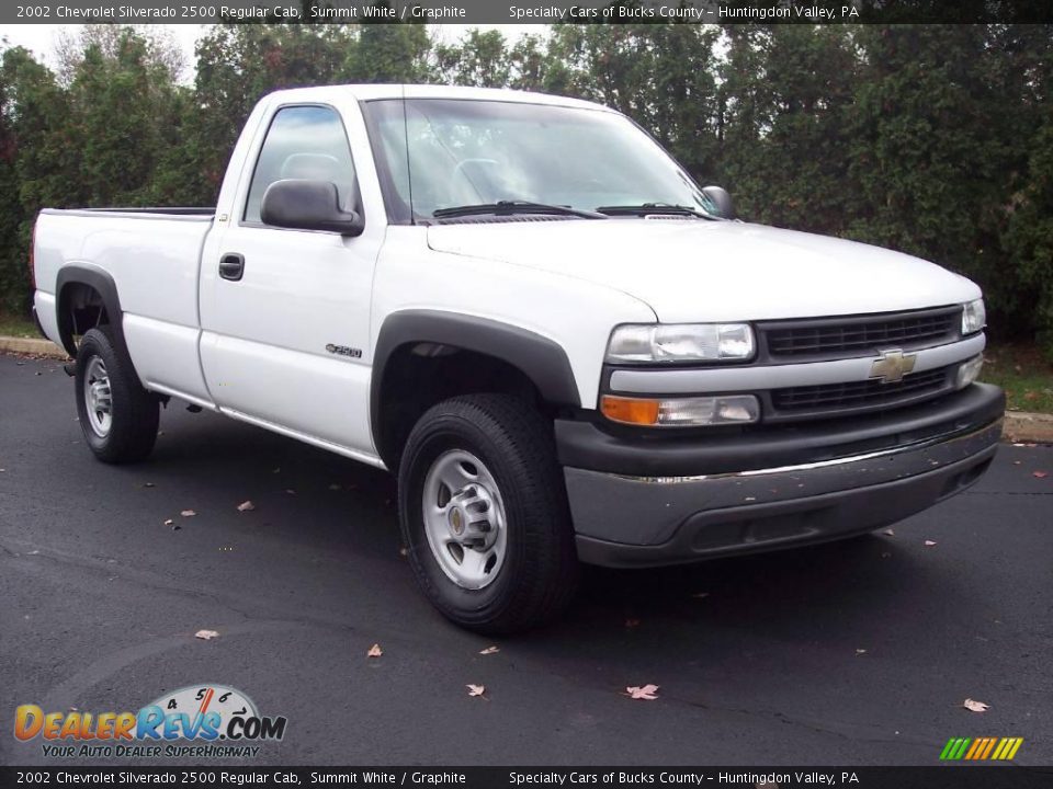 2002 Chevrolet Silverado 2500 Regular Cab Summit White / Graphite Photo #10
