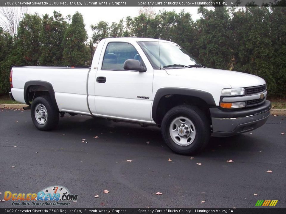 2002 Chevrolet Silverado 2500 Regular Cab Summit White / Graphite Photo #12