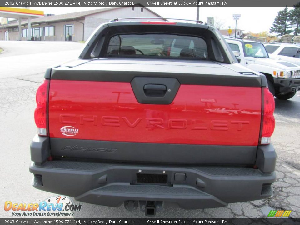 2003 Chevrolet Avalanche 1500 Z71 4x4 Victory Red / Dark Charcoal Photo #6