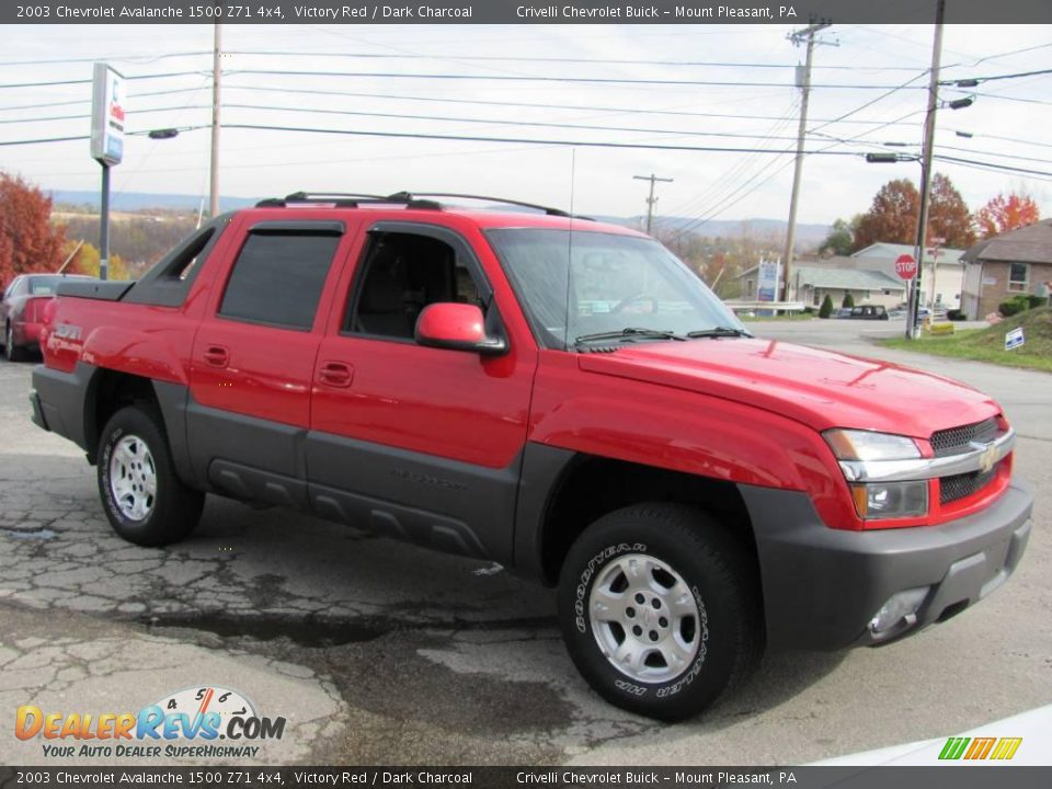 2003 Chevrolet Avalanche 1500 Z71 4x4 Victory Red / Dark Charcoal Photo #12