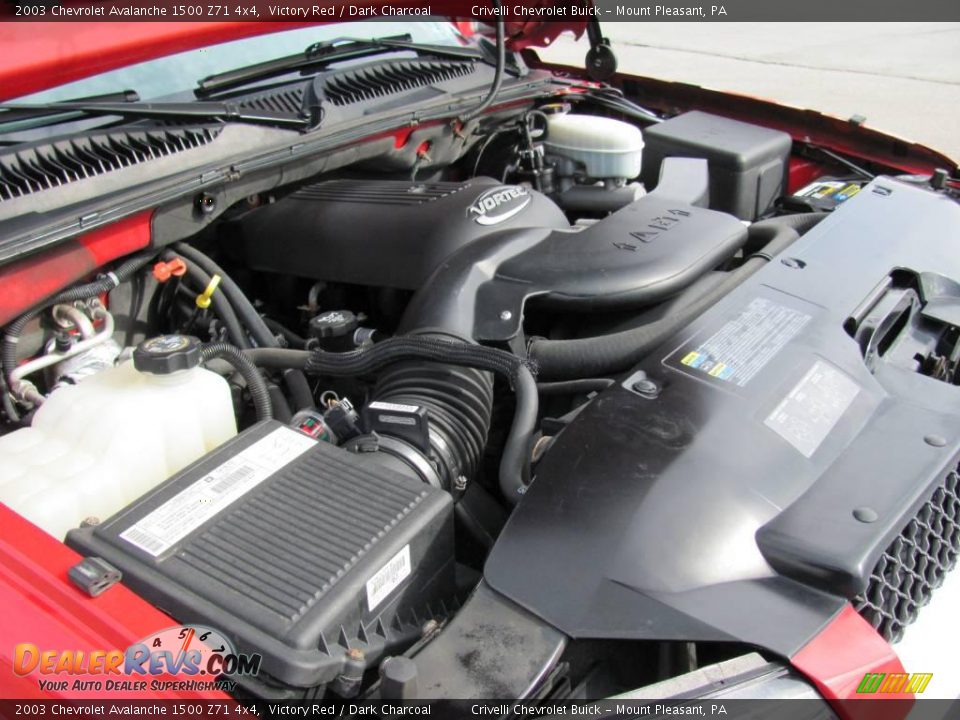 2003 Chevrolet Avalanche 1500 Z71 4x4 Victory Red / Dark Charcoal Photo #16