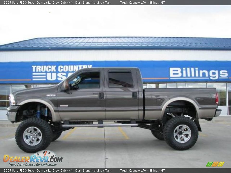 2005 Ford F350 Super Duty Lariat Crew Cab 4x4 Dark Stone Metallic / Tan Photo #1