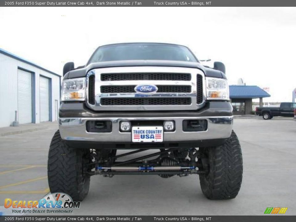 2005 Ford F350 Super Duty Lariat Crew Cab 4x4 Dark Stone Metallic / Tan Photo #4