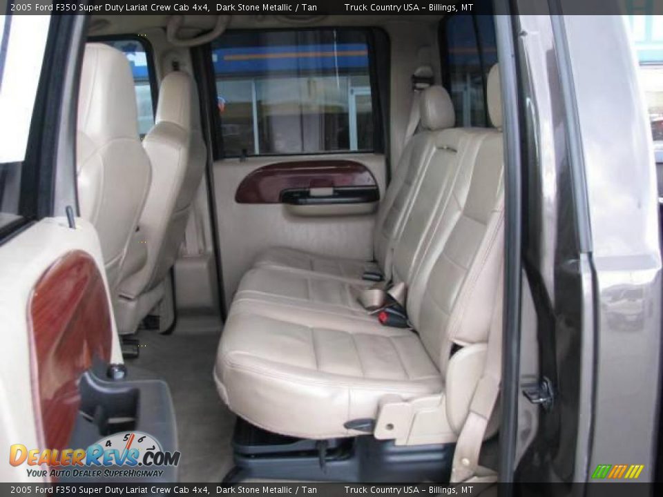 2005 Ford F350 Super Duty Lariat Crew Cab 4x4 Dark Stone Metallic / Tan Photo #14