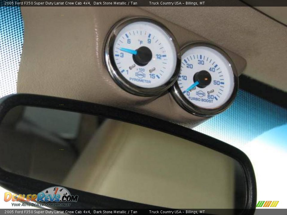 2005 Ford F350 Super Duty Lariat Crew Cab 4x4 Dark Stone Metallic / Tan Photo #18