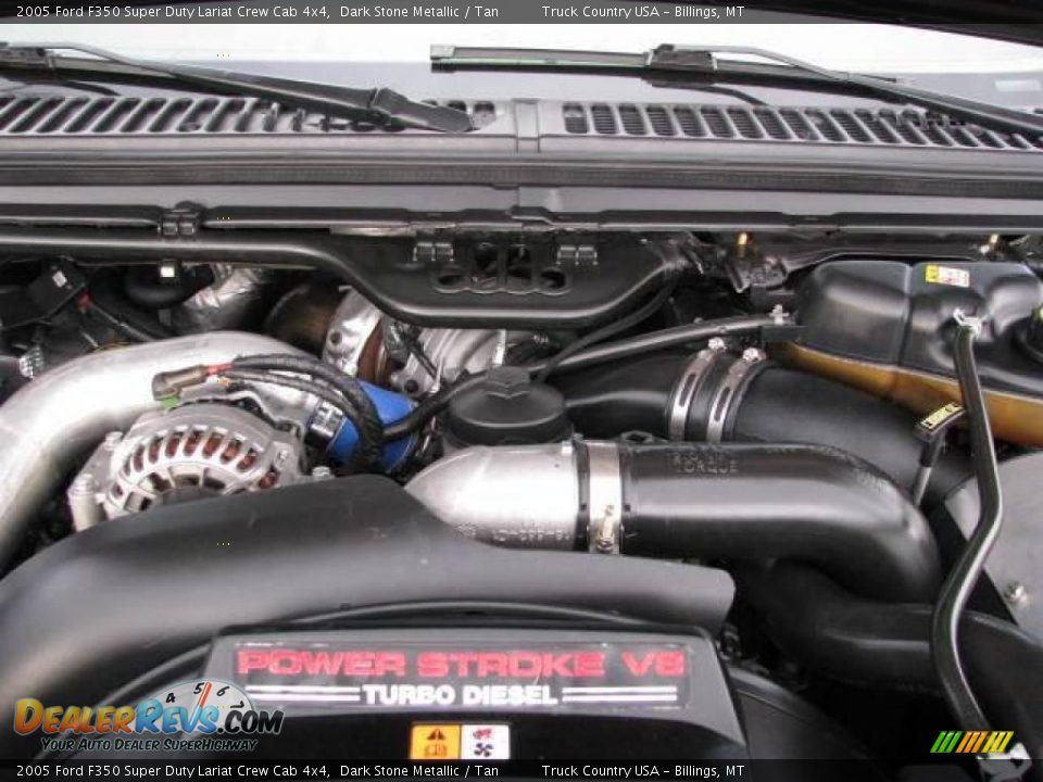 2005 Ford F350 Super Duty Lariat Crew Cab 4x4 Dark Stone Metallic / Tan Photo #20