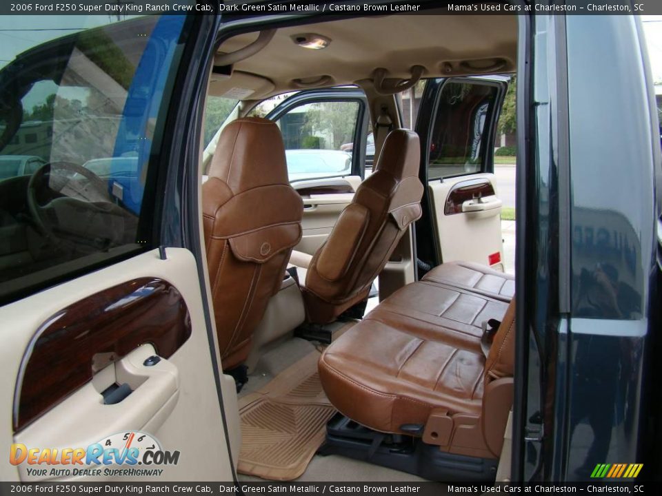 Castano Brown Leather Interior - 2006 Ford F250 Super Duty King Ranch Crew Cab Photo #10