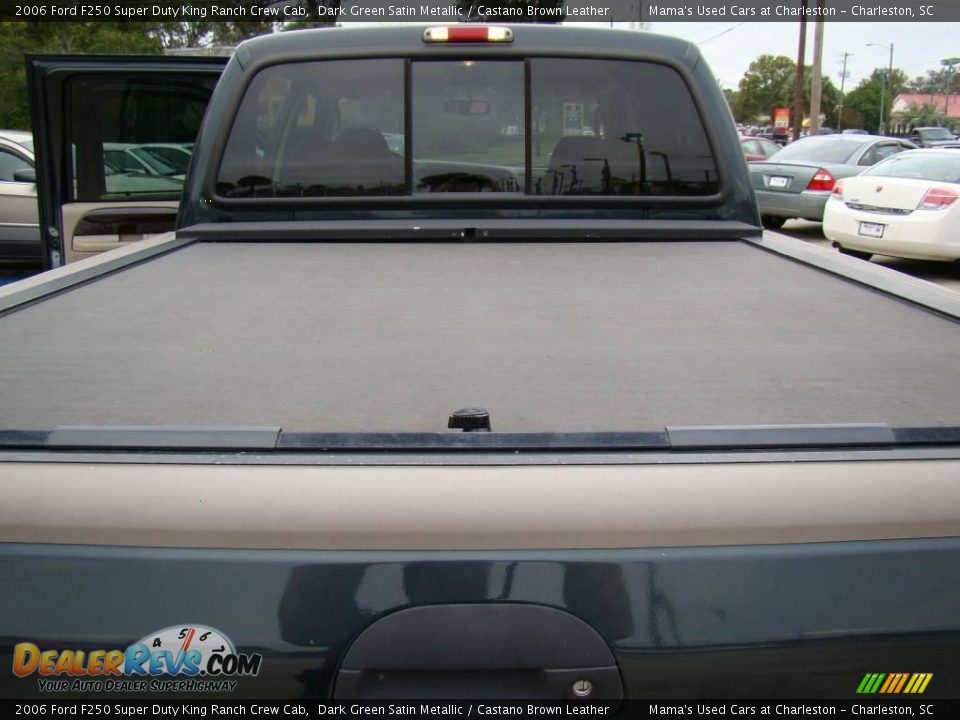 2006 Ford F250 Super Duty King Ranch Crew Cab Dark Green Satin Metallic / Castano Brown Leather Photo #14