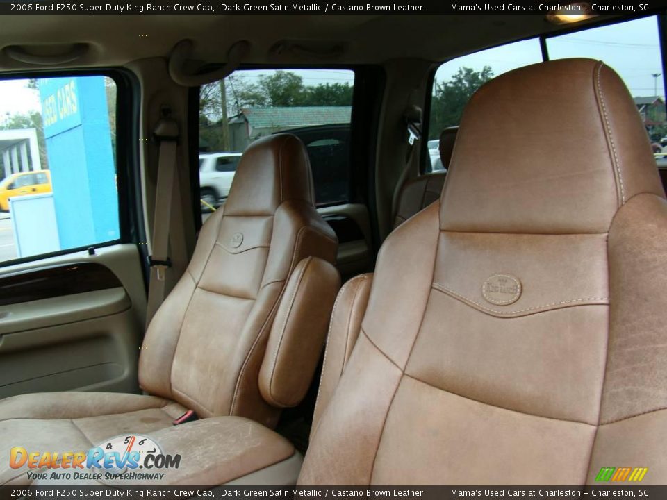 Castano Brown Leather Interior - 2006 Ford F250 Super Duty King Ranch Crew Cab Photo #33