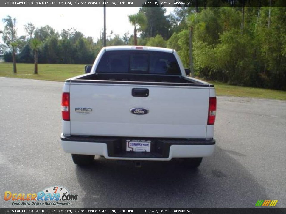 2008 Ford F150 FX4 Regular Cab 4x4 Oxford White / Medium/Dark Flint Photo #6