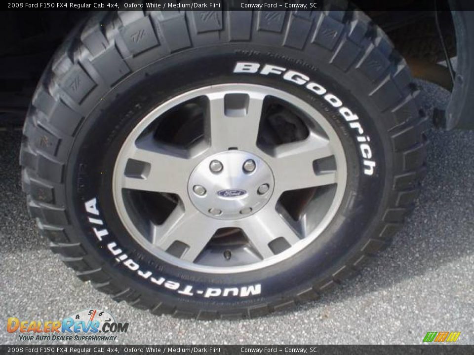 2008 Ford F150 FX4 Regular Cab 4x4 Oxford White / Medium/Dark Flint Photo #9