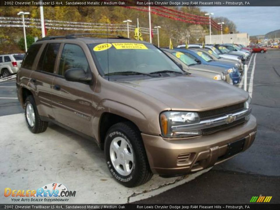 2002 Chevrolet TrailBlazer LS 4x4 Sandalwood Metallic / Medium Oak Photo #6