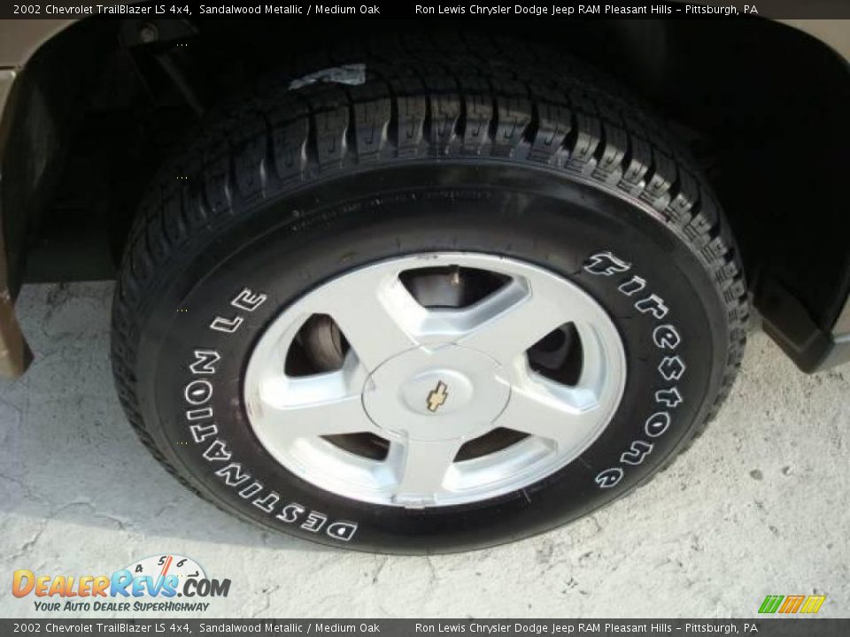 2002 Chevrolet TrailBlazer LS 4x4 Sandalwood Metallic / Medium Oak Photo #11
