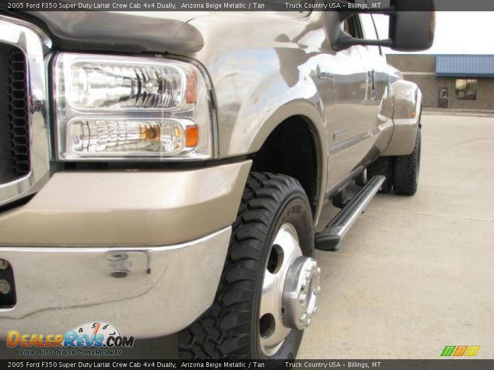 2005 Ford F350 Super Duty Lariat Crew Cab 4x4 Dually Arizona Beige Metallic / Tan Photo #3