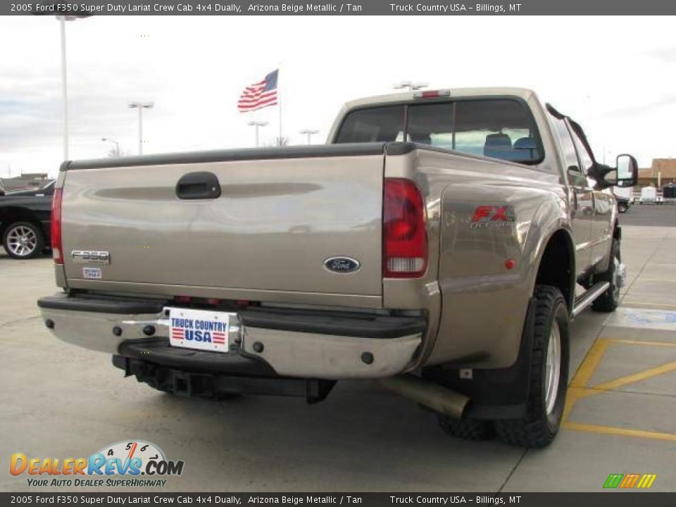 2005 Ford F350 Super Duty Lariat Crew Cab 4x4 Dually Arizona Beige Metallic / Tan Photo #6
