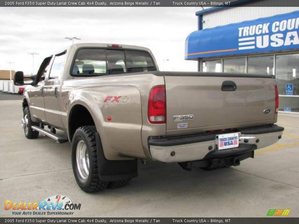 2005 Ford F350 Super Duty Lariat Crew Cab 4x4 Dually Arizona Beige Metallic / Tan Photo #7