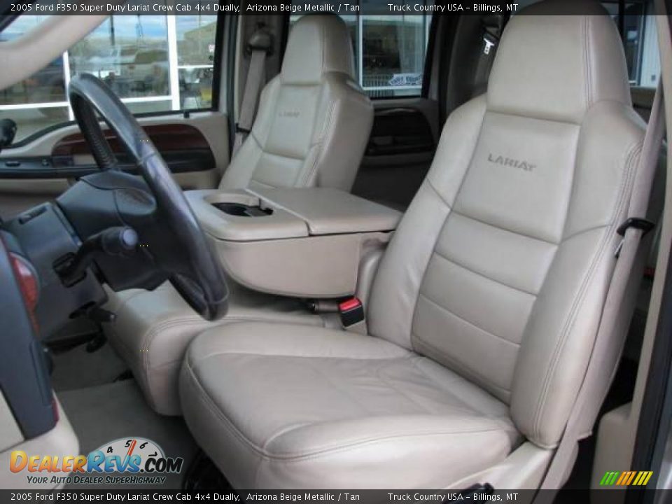 2005 Ford F350 Super Duty Lariat Crew Cab 4x4 Dually Arizona Beige Metallic / Tan Photo #14