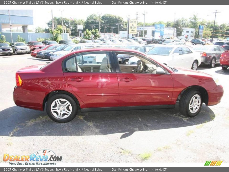 2005 Chevrolet Malibu LS V6 Sedan Sport Red Metallic / Neutral Beige Photo #3