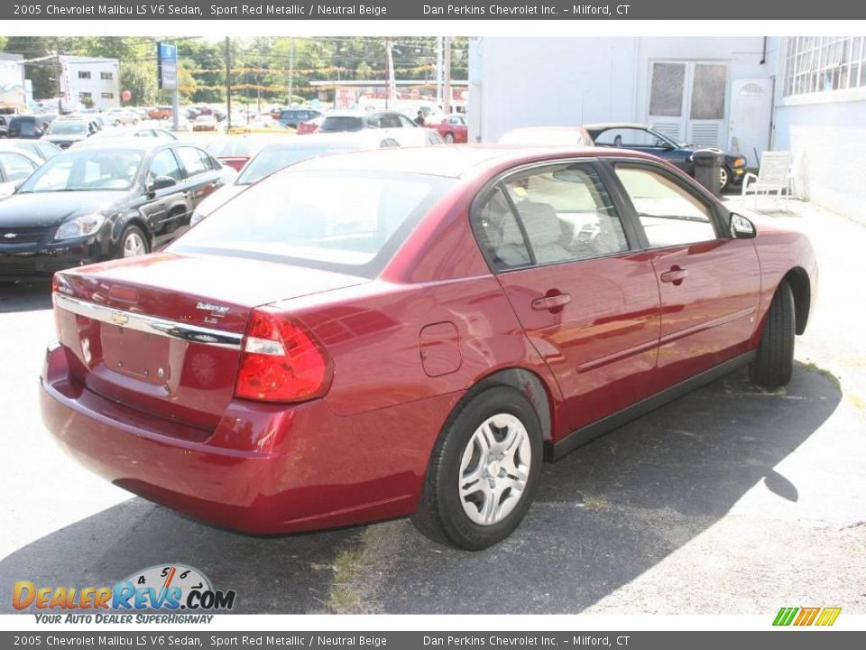 2005 Chevrolet Malibu LS V6 Sedan Sport Red Metallic / Neutral Beige Photo #5