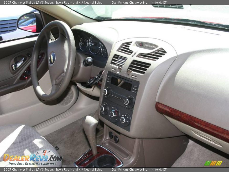 2005 Chevrolet Malibu LS V6 Sedan Sport Red Metallic / Neutral Beige Photo #10