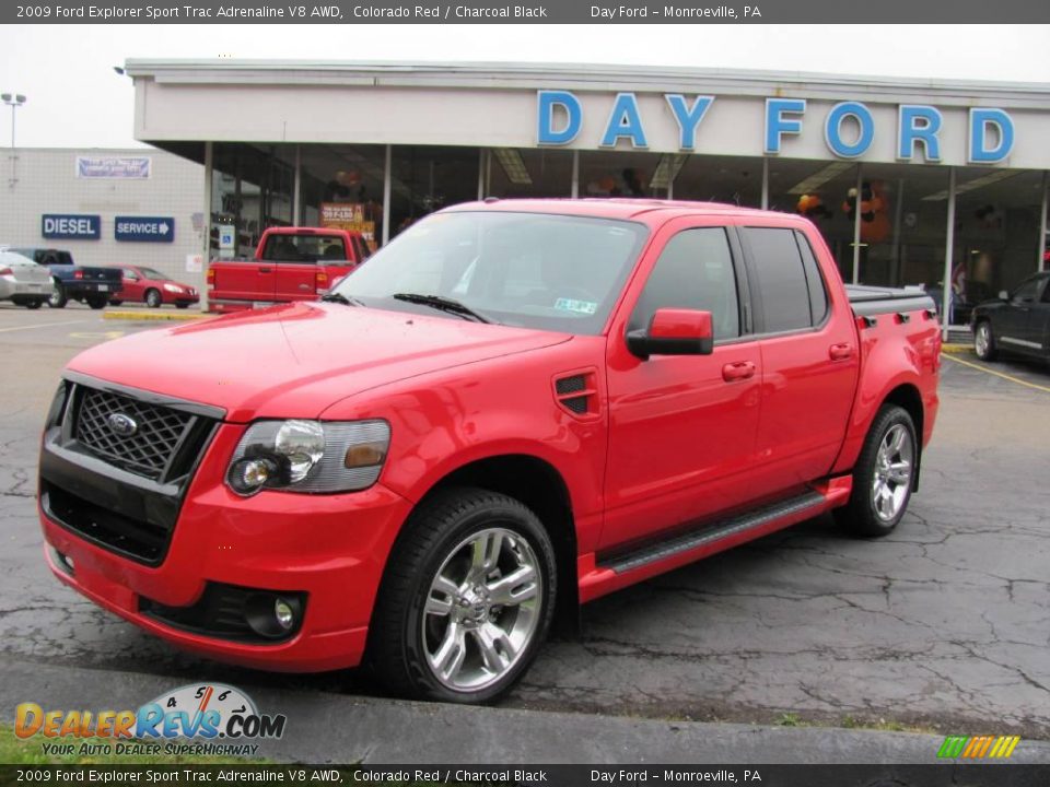 2009 Ford Explorer Sport Trac Adrenaline V8 AWD Colorado Red / Charcoal Black Photo #1