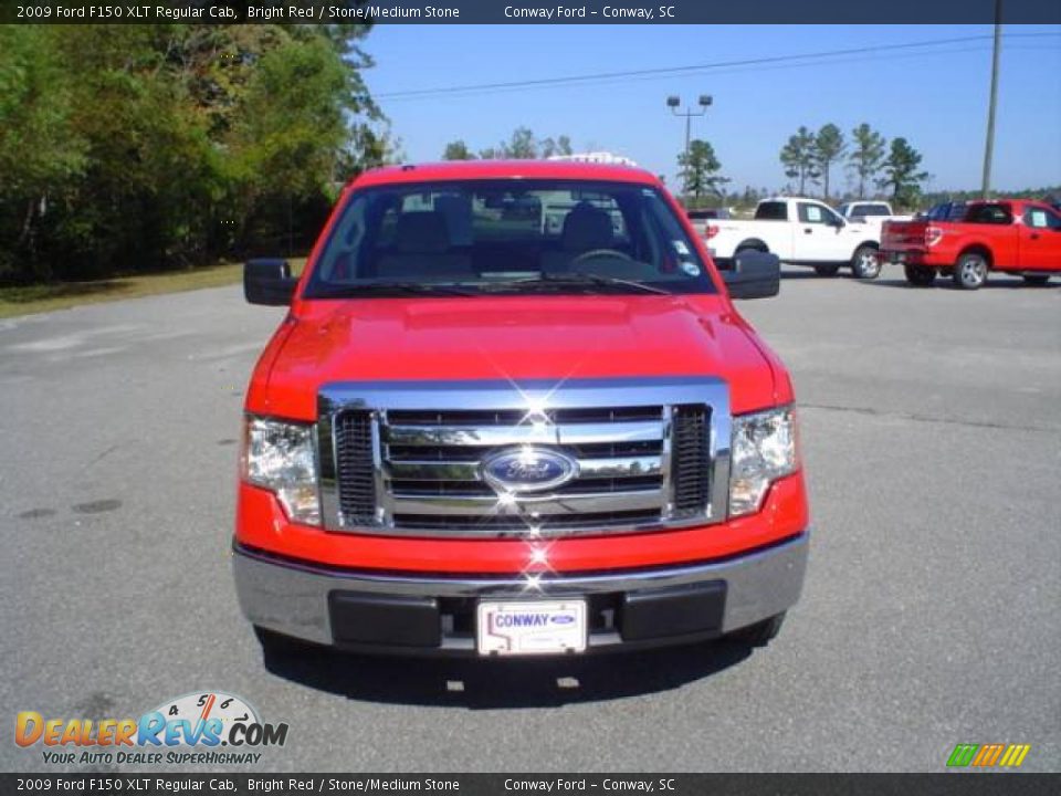 2009 Ford F150 XLT Regular Cab Bright Red / Stone/Medium Stone Photo #2