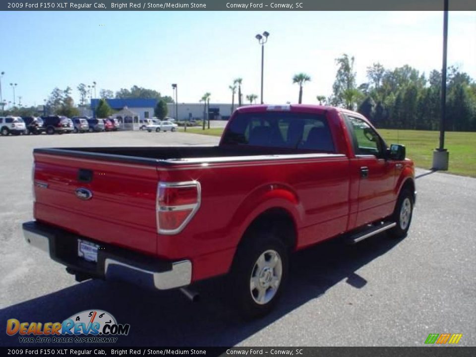 2009 Ford F150 XLT Regular Cab Bright Red / Stone/Medium Stone Photo #5