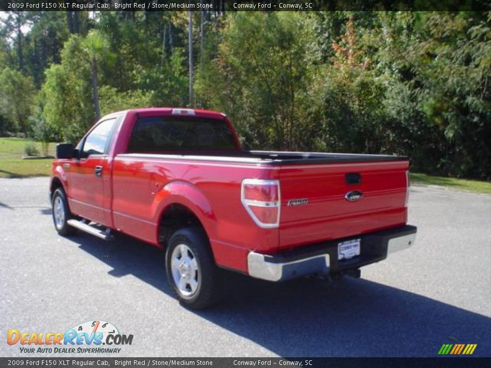 2009 Ford F150 XLT Regular Cab Bright Red / Stone/Medium Stone Photo #7
