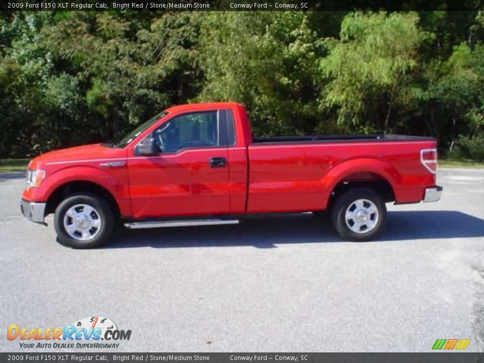 2009 Ford F150 XLT Regular Cab Bright Red / Stone/Medium Stone Photo #8