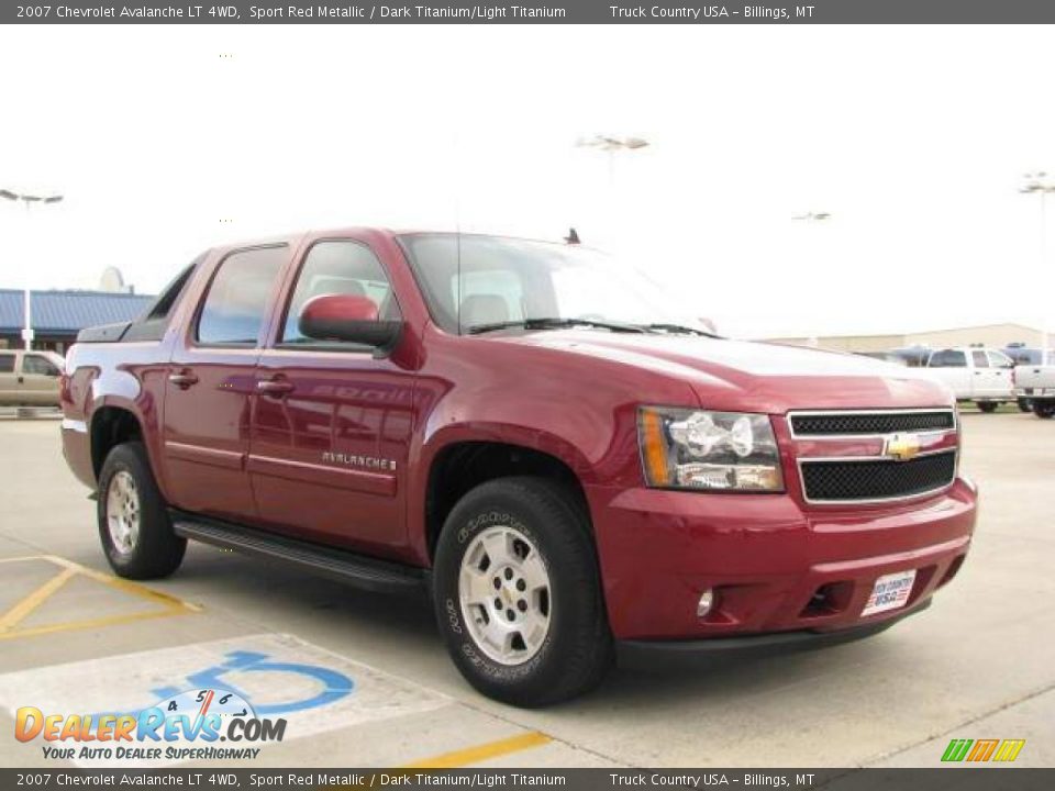 2007 Chevrolet Avalanche LT 4WD Sport Red Metallic / Dark Titanium/Light Titanium Photo #4