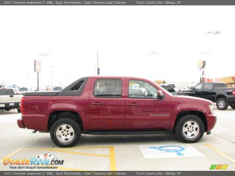 2007 Chevrolet Avalanche LT 4WD Sport Red Metallic / Dark Titanium/Light Titanium Photo #5