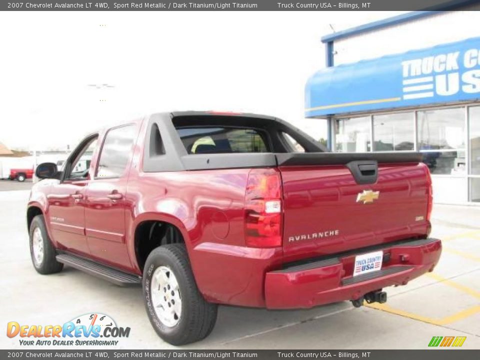 2007 Chevrolet Avalanche LT 4WD Sport Red Metallic / Dark Titanium/Light Titanium Photo #7
