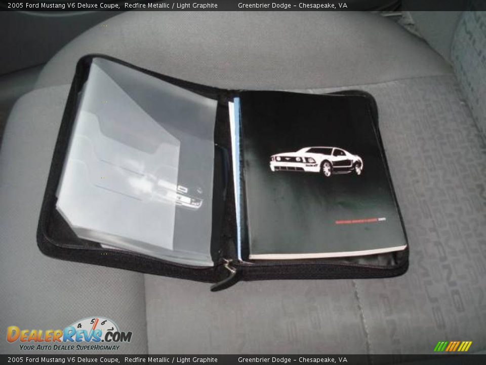 2005 Ford Mustang V6 Deluxe Coupe Redfire Metallic / Light Graphite Photo #22