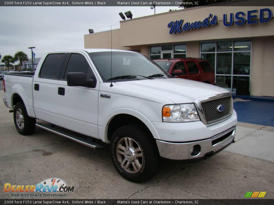 2006 Ford F150 Lariat SuperCrew 4x4 Oxford White / Black Photo #2