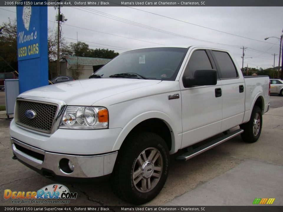 2006 Ford F150 Lariat SuperCrew 4x4 Oxford White / Black Photo #4
