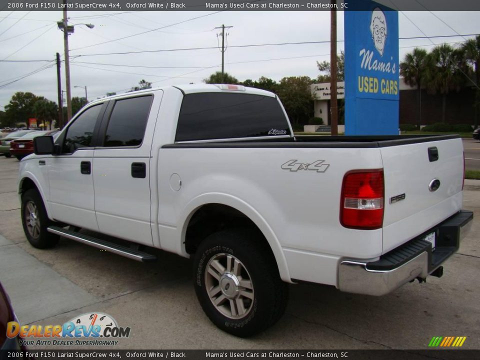 2006 Ford F150 Lariat SuperCrew 4x4 Oxford White / Black Photo #6