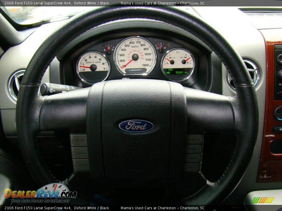 2006 Ford F150 Lariat SuperCrew 4x4 Oxford White / Black Photo #20