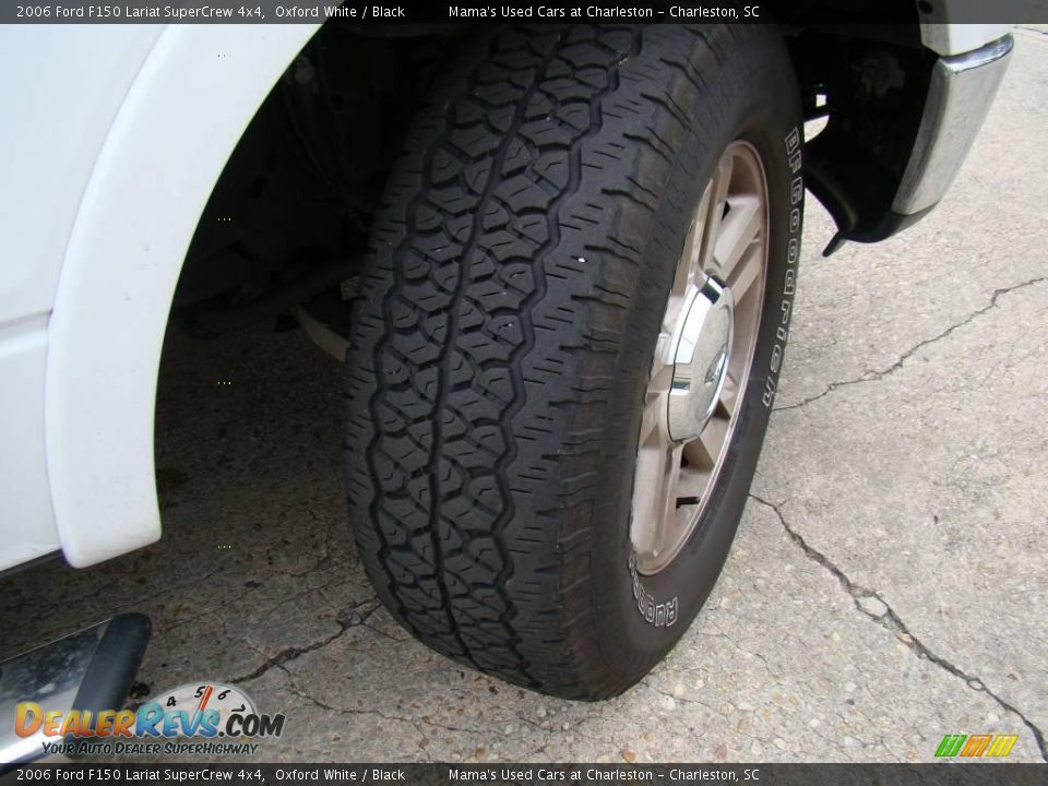 2006 Ford F150 Lariat SuperCrew 4x4 Oxford White / Black Photo #23