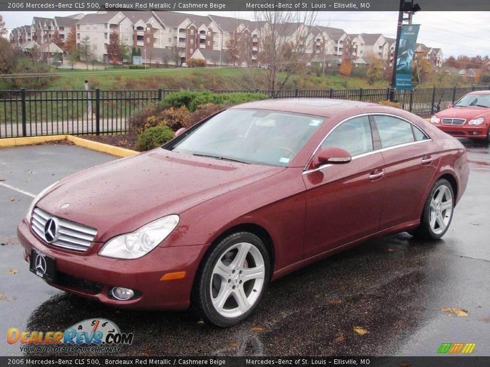 2006 Mercedes-Benz CLS 500 Bordeaux Red Metallic / Cashmere Beige Photo #2