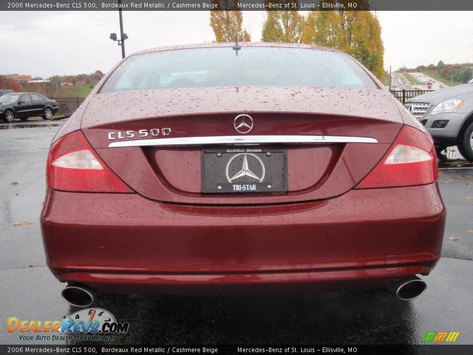 2006 Mercedes-Benz CLS 500 Bordeaux Red Metallic / Cashmere Beige Photo #7