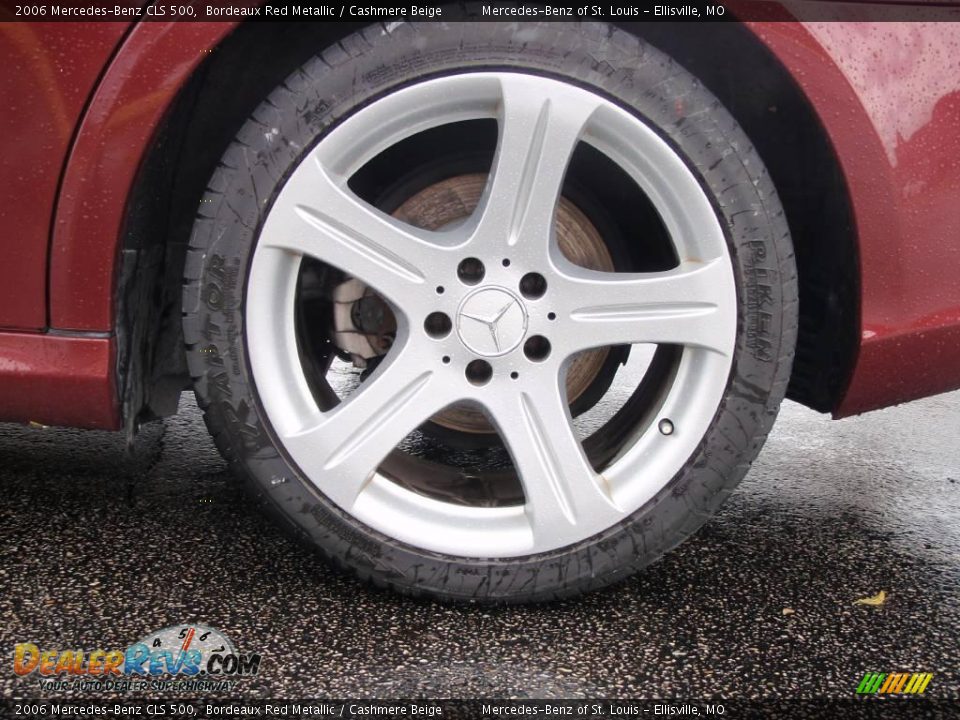 2006 Mercedes-Benz CLS 500 Bordeaux Red Metallic / Cashmere Beige Photo #9