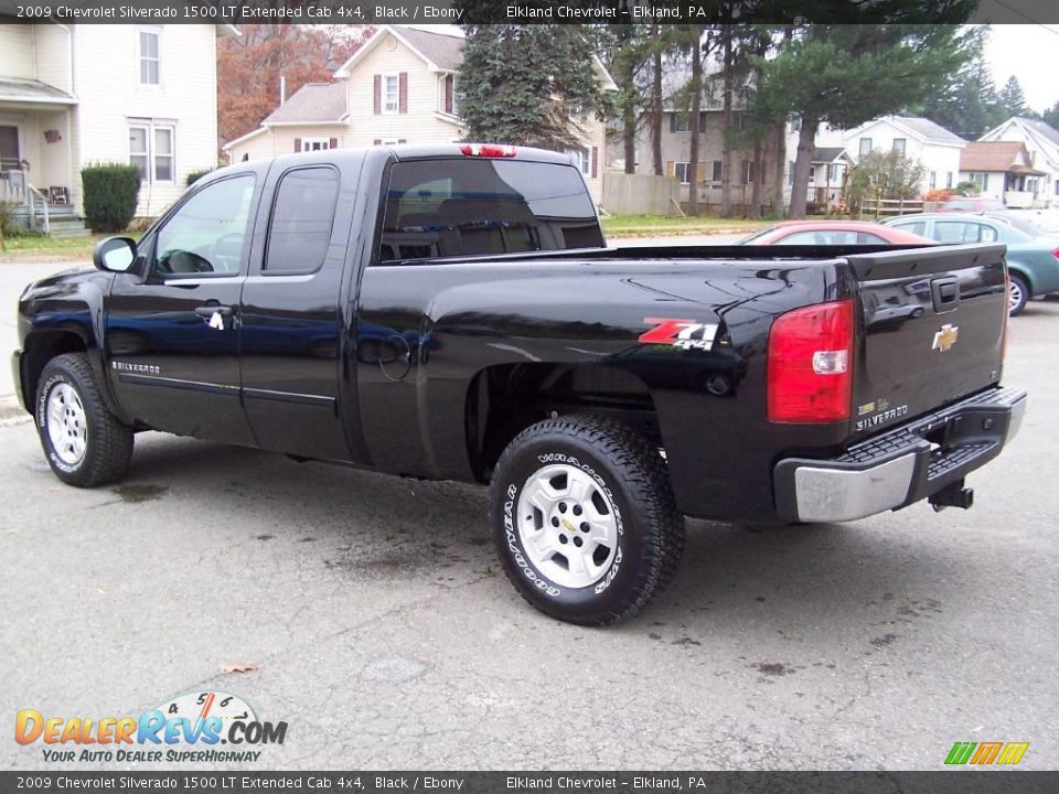 2009 Chevrolet Silverado 1500 LT Extended Cab 4x4 Black / Ebony Photo #4