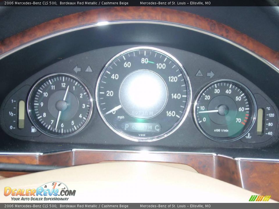 2006 Mercedes-Benz CLS 500 Bordeaux Red Metallic / Cashmere Beige Photo #19