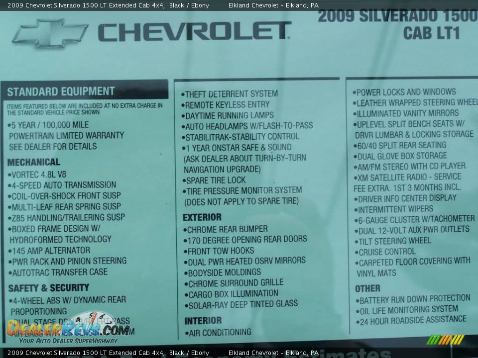 2009 Chevrolet Silverado 1500 LT Extended Cab 4x4 Black / Ebony Photo #9