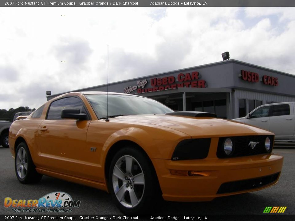 2007 Ford Mustang GT Premium Coupe Grabber Orange / Dark Charcoal Photo #1