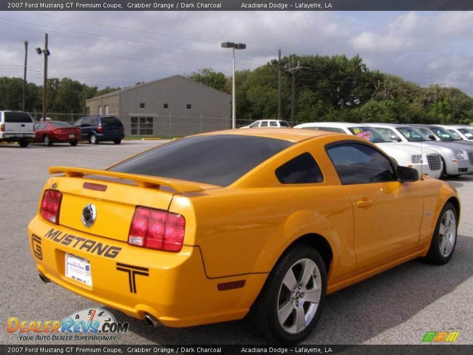 2007 Ford Mustang GT Premium Coupe Grabber Orange / Dark Charcoal Photo #3