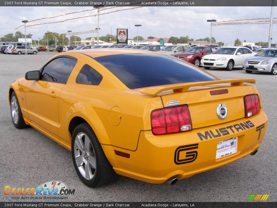 2007 Ford Mustang GT Premium Coupe Grabber Orange / Dark Charcoal Photo #5
