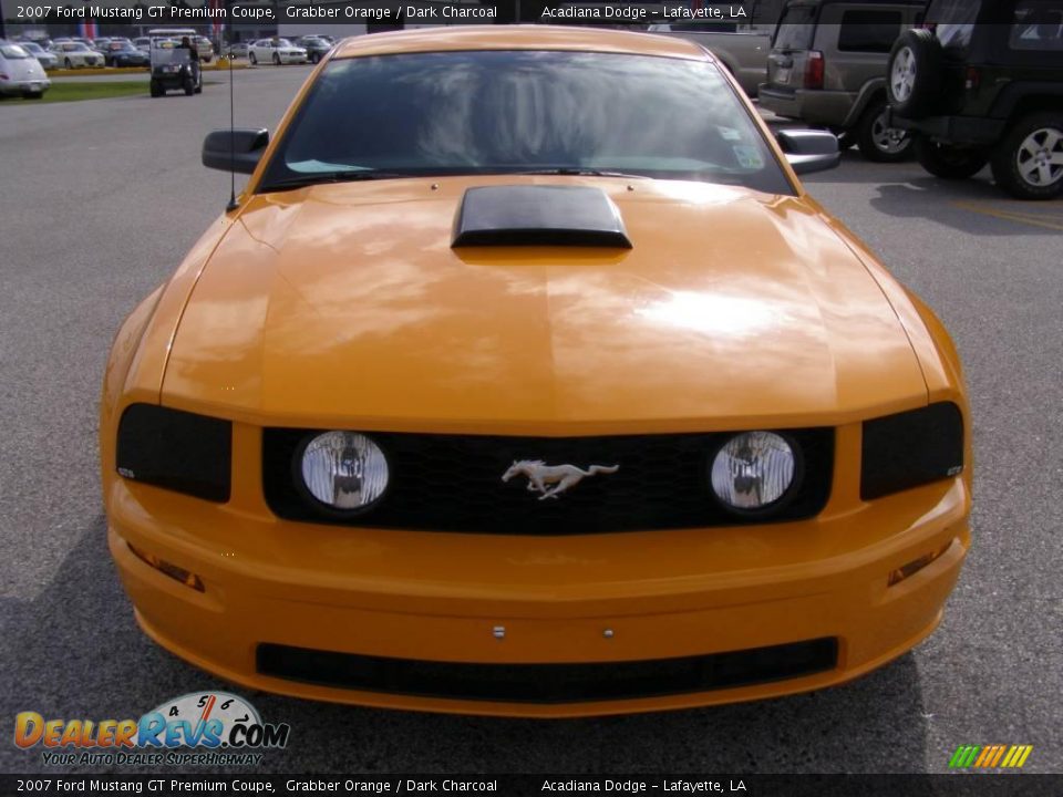 2007 Ford Mustang GT Premium Coupe Grabber Orange / Dark Charcoal Photo #8