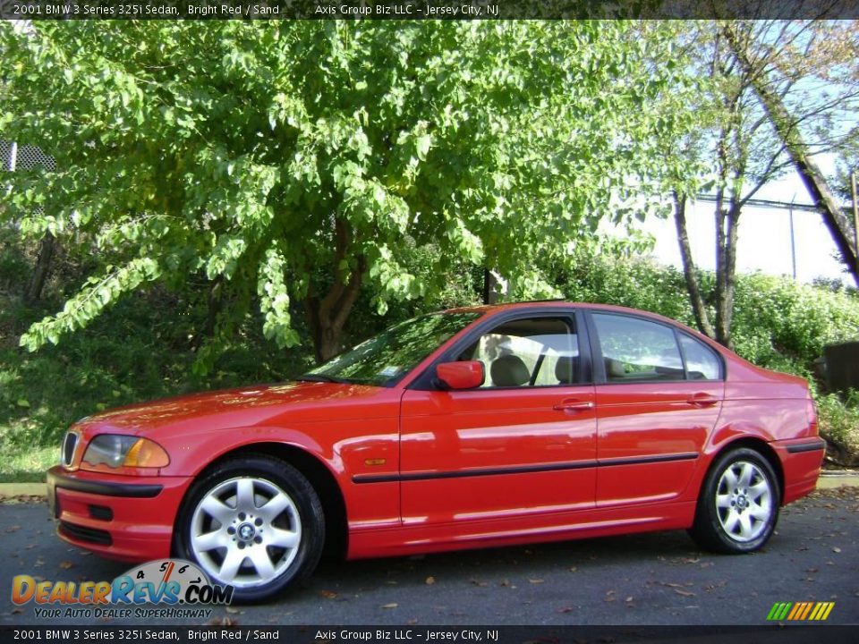 2001 BMW 3 Series 325i Sedan Bright Red / Sand Photo #1
